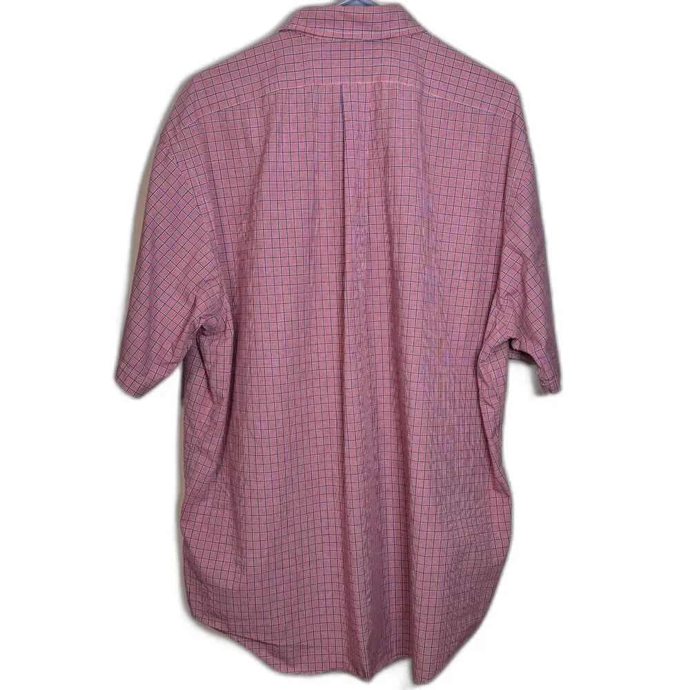 Ralph Lauren Blake XL Red Blue Plaid Button Down Shirt 100% Cotton